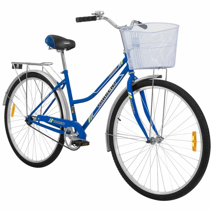 Велосипед TORRENT Ussury (рама сталь 18", дорожный, 1скорость, колеса 28д, корзина)