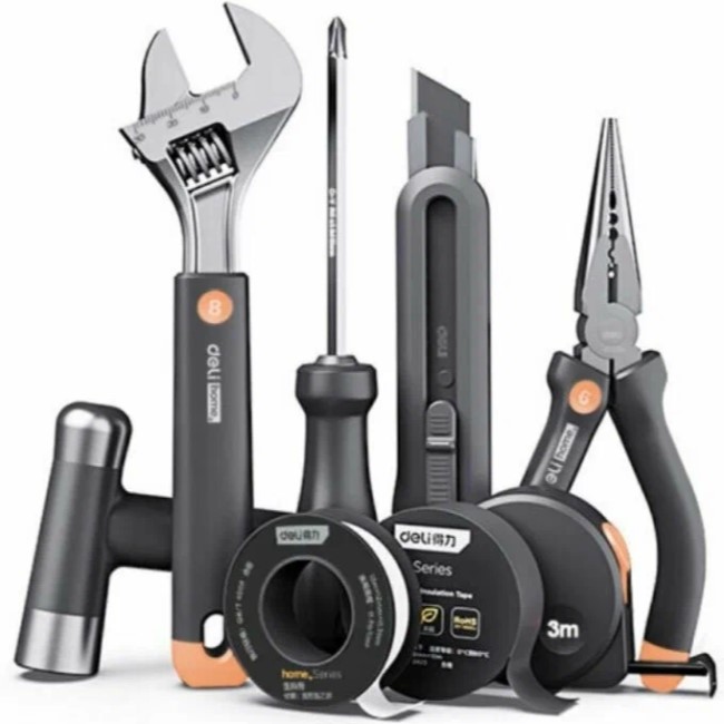 Набор ручного инструмента Deli "Gray" HT0008C 8 предметов