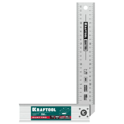 Складной высокоточный столярный угольник 250мм Kraftool 3444