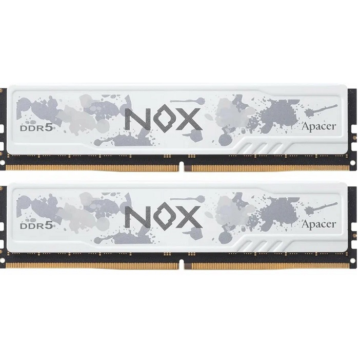 Оперативная память DDR5 32GB (2x16Gb) APACER 6800 Hz (AH5U32G68C642MWAA-2) WHITE
