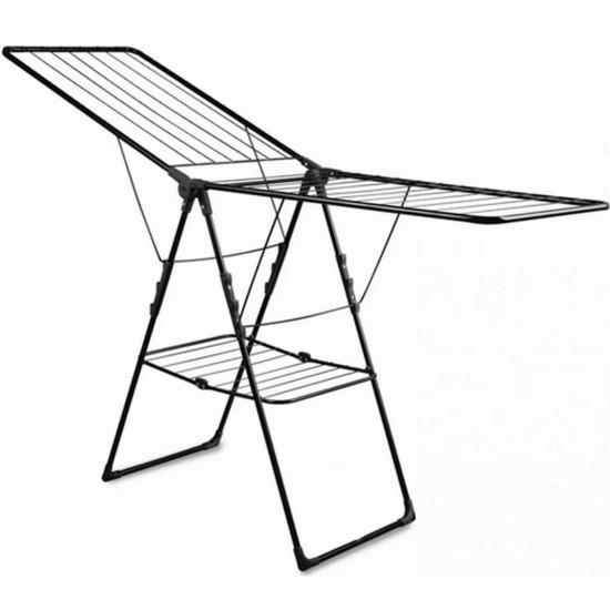 Сушилка НИКА 21 для белья двухуровневая цв. ЧЕРНЫЙ (181х51х93) СБ8П/Ч