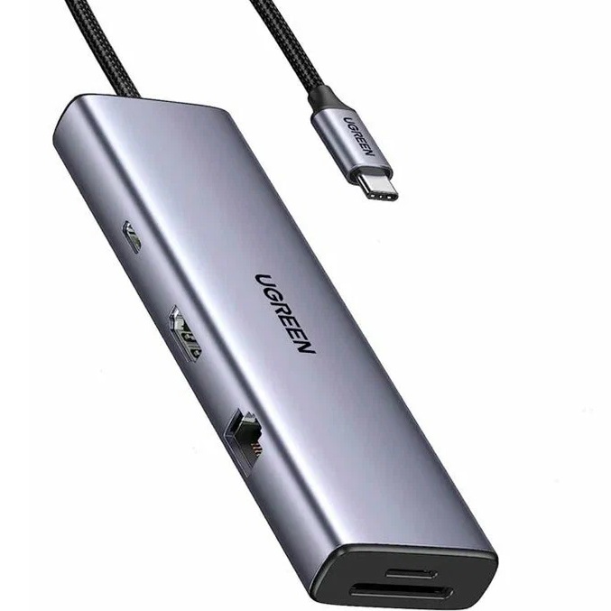 USB Type-C Хаб UGREEN CM498 (15600) серый космос