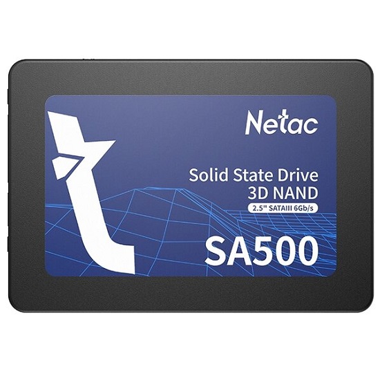 Накопитель SSD 2.5" 960Gb NETAC SA500 <NT01SA500-960-S3X> Retail (SATA3, up to 530/475MBs, 3D NAND, 480TBW, 7mm)