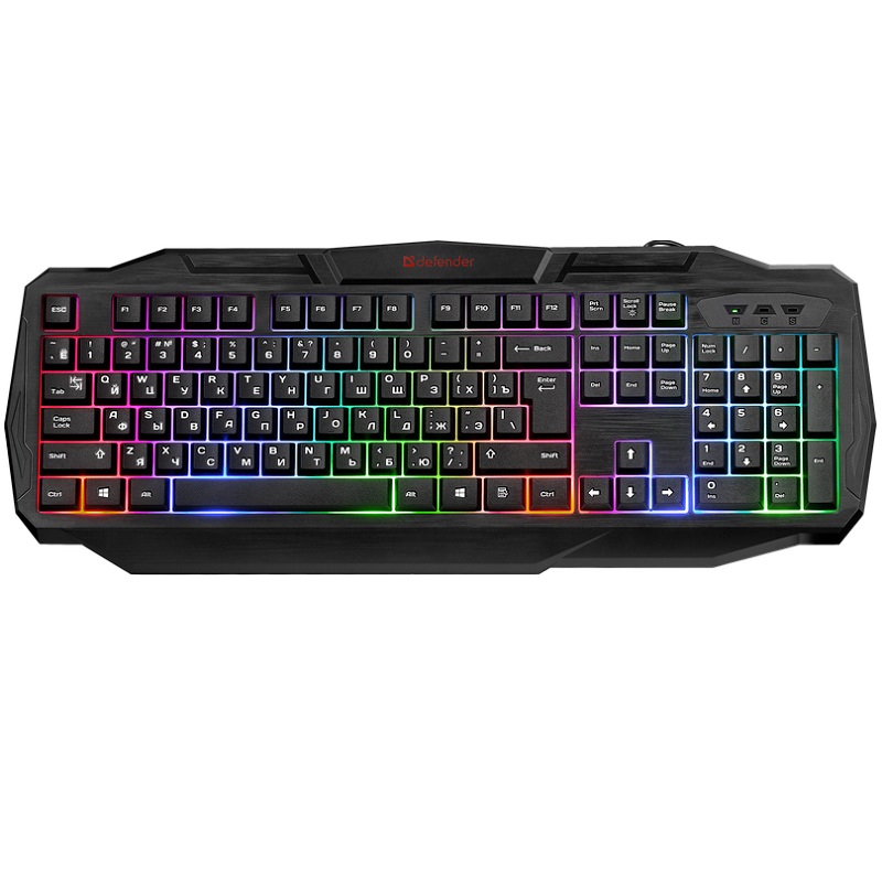 Клавиатура DEFENDER Ultra HB-330L RU черный, подсветка