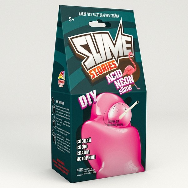 Набор для опытов и экспериментов «Slime Stories. Acid neon» серия «Юный химик»