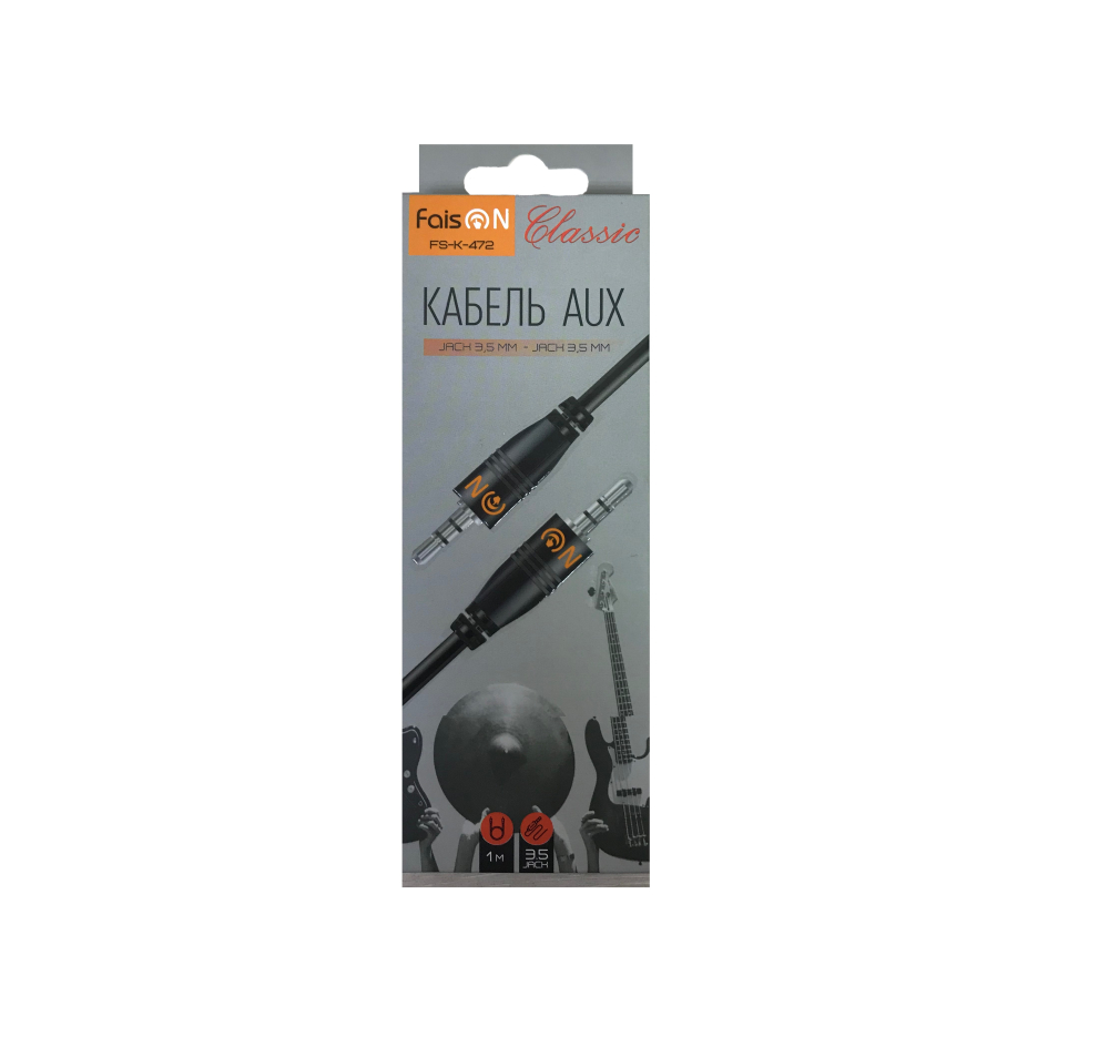 Кабель Jack 3.5 <--> Jack 3.5  1.0м FAISON K-47, Neat чёрный