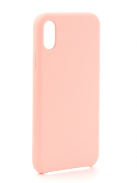 Задняя накладка Silicone CASE для iPhone X/XS розовая (не оригинал)