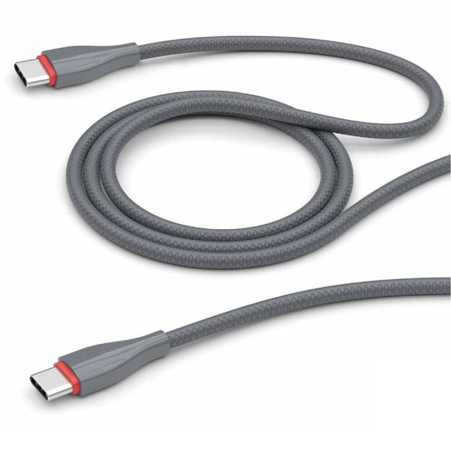 Кабель Type-C <--> Type-C  1.0м DEPPA Ceramic серый (72398)