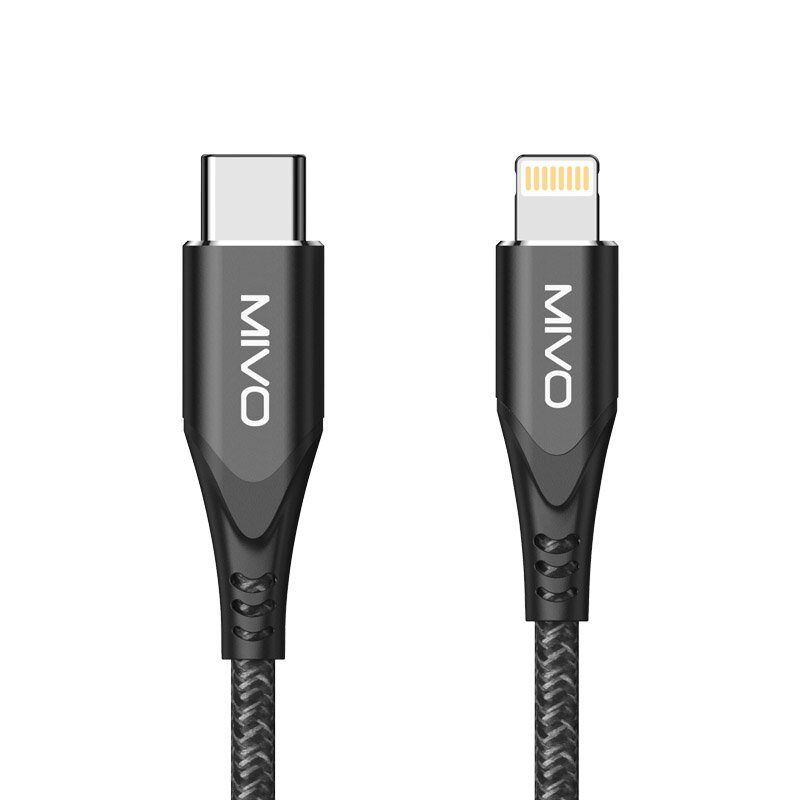 Кабель Lightning <--> Type-C  MIVO MX-10L черный