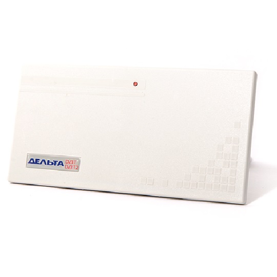 Антенна комнатная Дельта ЦИФРА.12V MAX серая активная