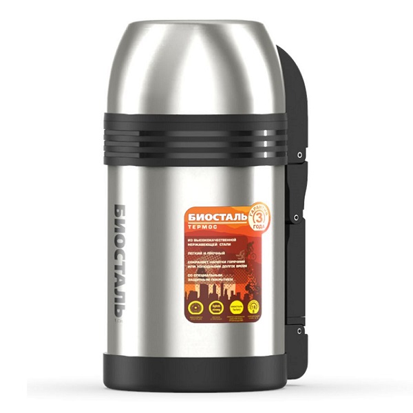 Термос БИОСТАЛЬ-СПОРТ NGP-1000P универ. с руч., на ремне