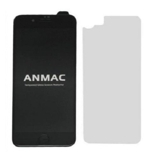 Противоударное стекло ANMAC для iPhone 6/6S черное (1137107) (+ пленка на заднюю крышку)