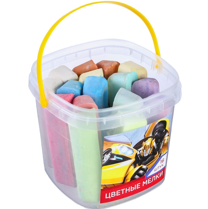 Набор цветных мелков Трансформеры, 16 штук, 8 цветов 9593018