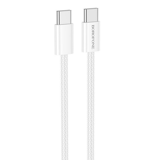 Кабель Type-C <--> Type-C  1.0м BOROFONE BX103 белый, PD60Вт