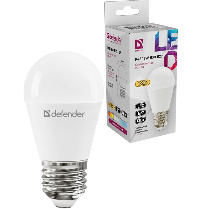 Лампа светодиодная DEFENDER A60 20W/865/E27 груша, холодный дневной