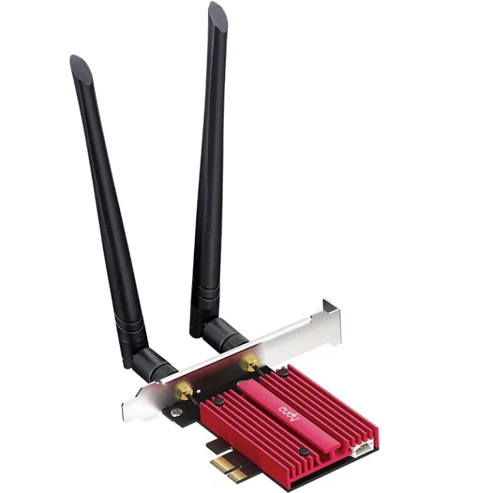Адаптер Wi-Fi + Bluetooth Cudy WE3000S АХ5400 PCI Express (ант.внеш.съем) 2ант.