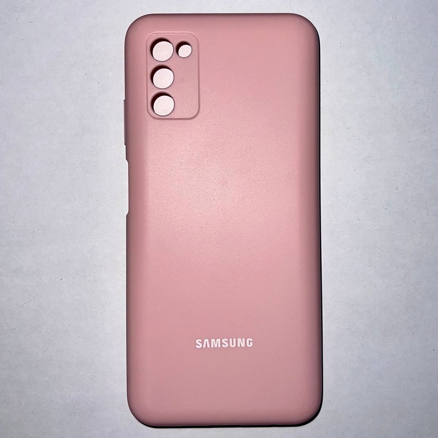 Задняя накладка SILICONE COVER для Samsung A03S розовый