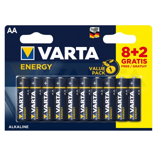 Элемент питания VARTA LR03 ENERGY BL 8+2