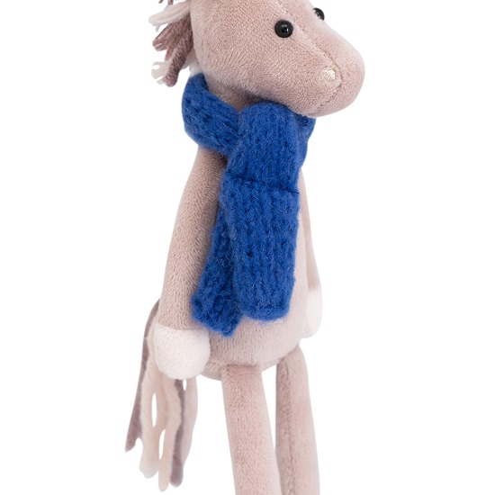 Мягкая игрушка-брелок Коняшка Игогошка в синем шарфике 12 см