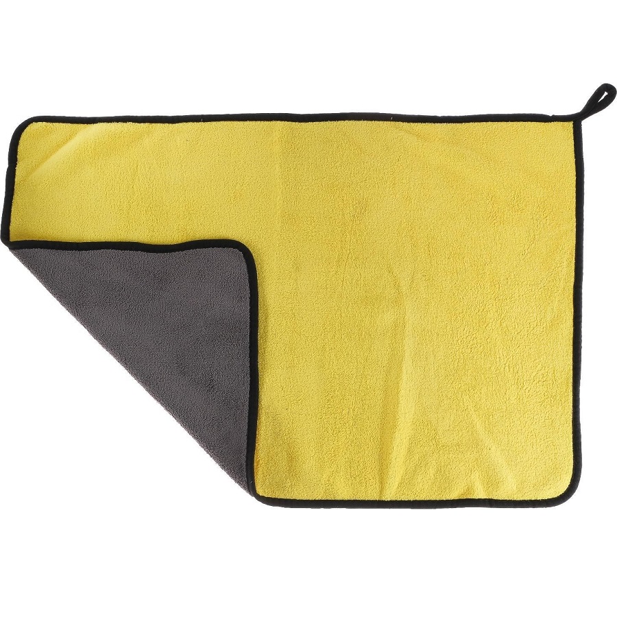 Салфетка для автомобиля CARTAGE микрофибра, 350 г/м², 40×60 cм, желто-серая   5179746