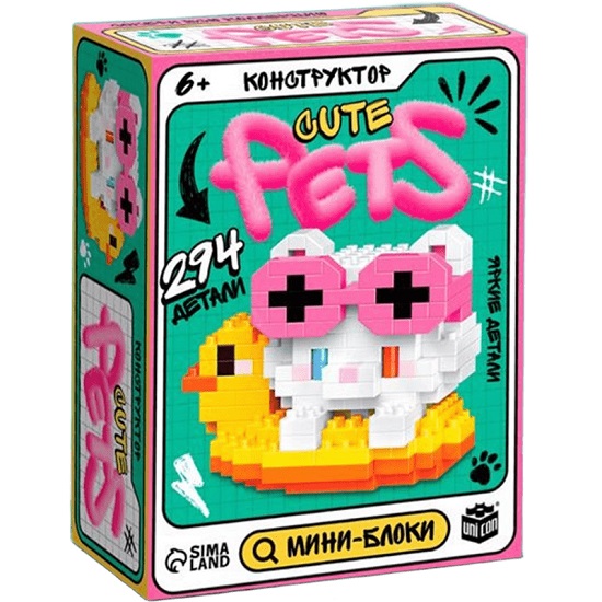 Конструктор «Cute pets. Котик на круге», 294 детали