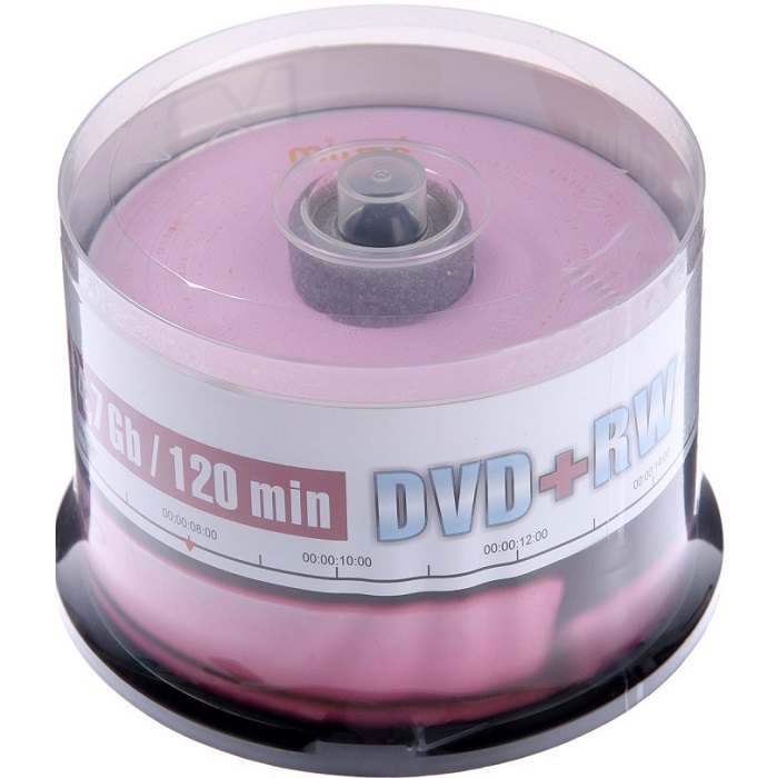 Диск DVD-RW MIREX Brand 4X 4,7GB Cake box 50