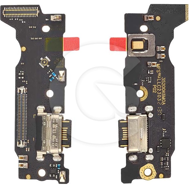 Шлейф (плата) для Xiaomi Redmi Note10 Pro+системный разъем+разъем гарн+мик (100%)
