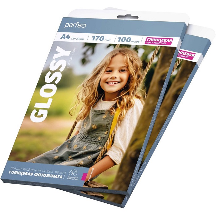 Фотобумага PERFEO А4 170 г/м2 глянцевая 100л (PF-GLA4-170/100) (G16)