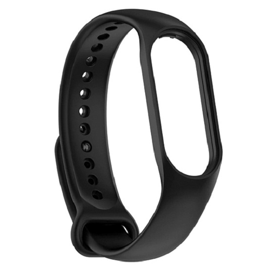 Силиконовый ремешок WB13 Xiaomi Mi Band 7 на кнопке (регулируемый) (black)
