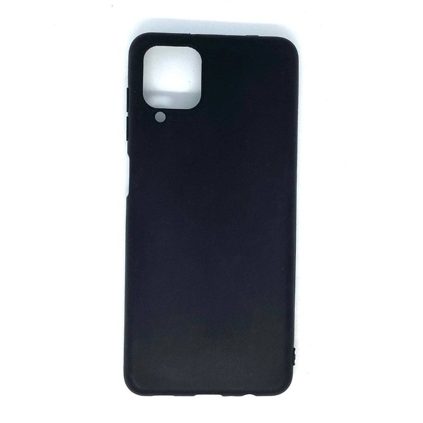 Силиконовый чехол NONAME для Samsung Galaxy A12/M12 матовый, чёрный
