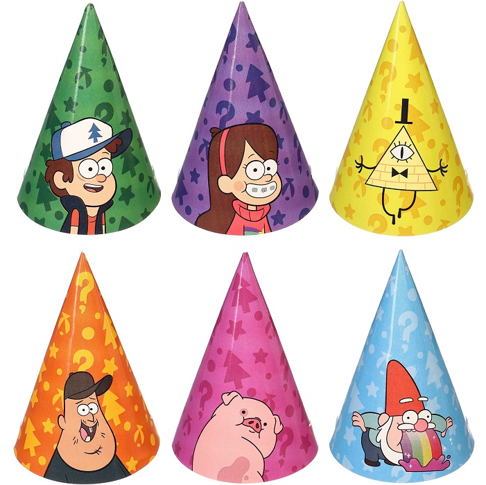 Колпак бумажный, набор, 6 штук, Гравити Фолз 10139522