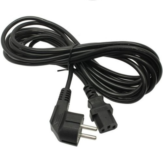 Кабель питания  5.0м ExeGate Special PC-5S (Евровилка угловая Schuko->С13) 3*0.5, CCA, черный