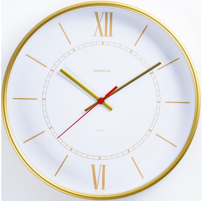 Часы настенные, серия: Интерьер "Эдит" d=30.5 см, золото 5005007