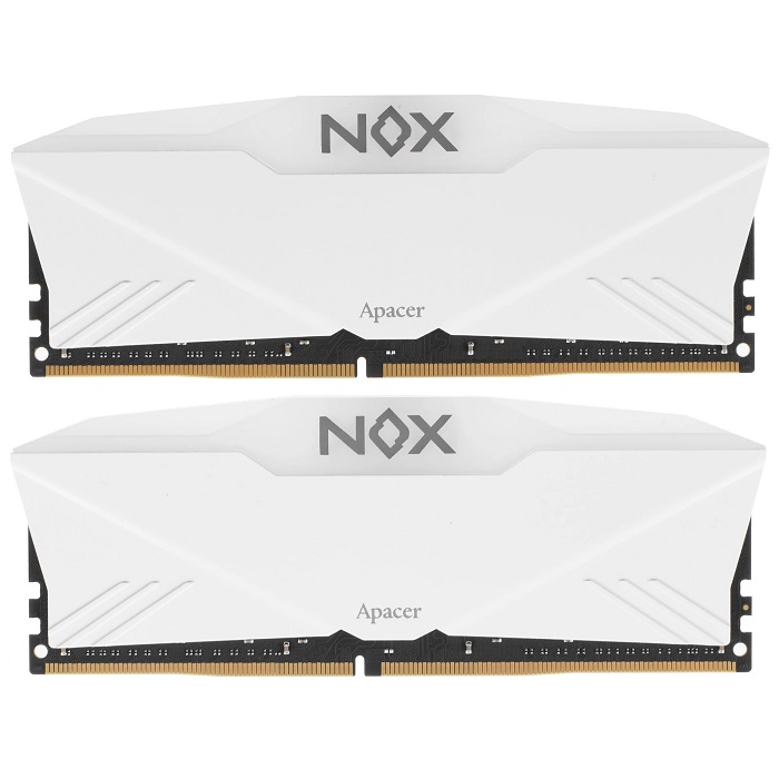 Оперативная память DDR4 32Gb (2x16 Gb) Apacer Nox, 3600 MHz, CL18, DIMM, радиатор, белый (AH4U32G36C25YMWAA-2)