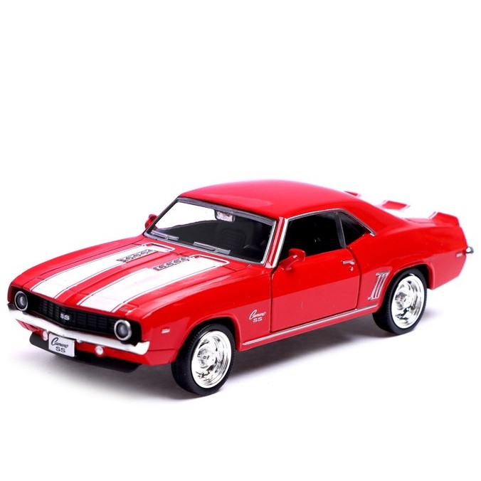Машина металлическая Chevrolet CAMARO SS, 1:32, открываются двери, инерция, цвет красный