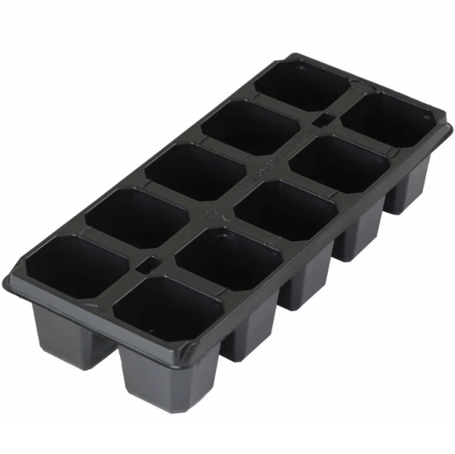 Кассета для рассады, 280х130х60 мм, 10 ячеек, полистирол, 5 шт// Произведено в РФ 64315