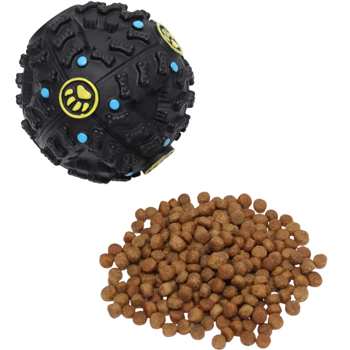 Квакающий мяч для собак, жёсткий, 7,5 см, чёрный 6244387