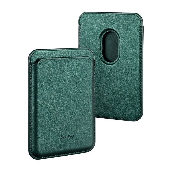 Кошелек для карт MagSafe Leather Wallet для Apple iPhone зеленый