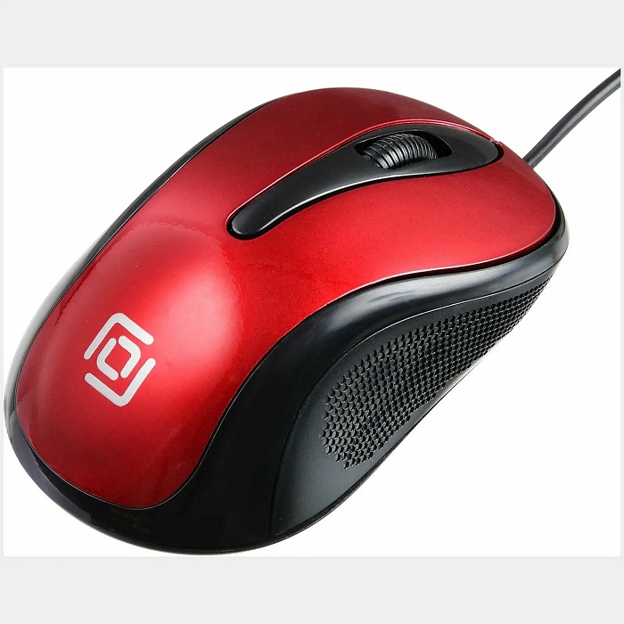Мышь OKLICK 385M черная/красная
