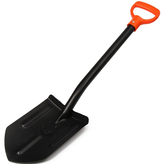 Лопата автомобильная острая, L = 83 см, металлический черенок, с ручкой, Greengo 559839