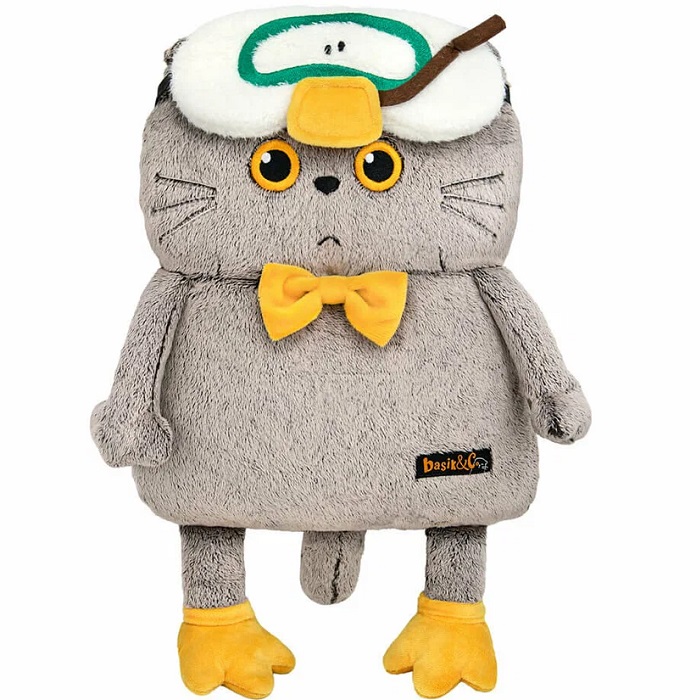 Мягкая игрушка Басик в маске для сна "Гусик" , 34 см (Kp34-293)