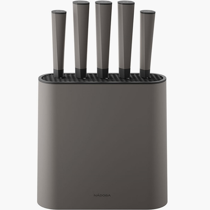 Набор ножей NADOBA, серия MAURY, 5шт, в универсальном блоке