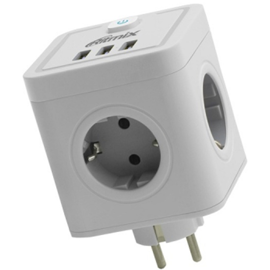 Тройник 4гн. RITMIX RM-043 White