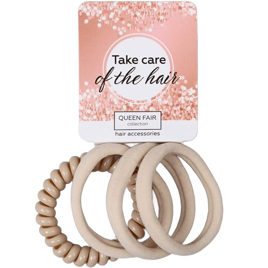 Резинка для волос "Василиса" (набор 4 шт) классика, 4 см, микс   9887959