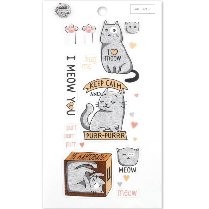 Наклейка для телефона «Котики», 8 х 14 см