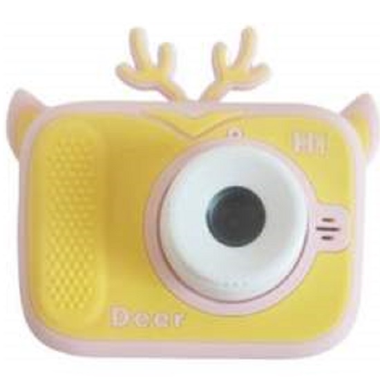 Фотоаппарат детский Hi Deer Олененок с силиконовым чехлом Желтый