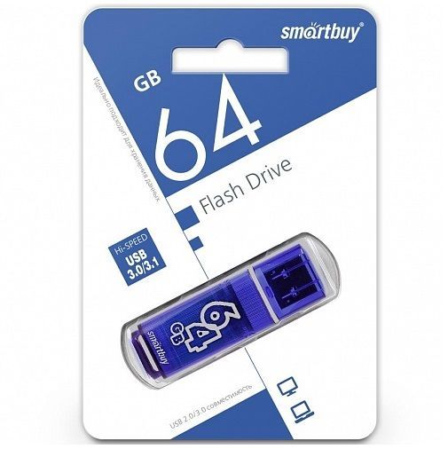 USB 64Gb Smart Buy Glossy series Dark Blue USB 3.0