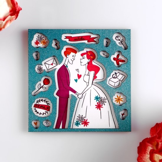 Конверт-мини "Любовь" молодожёны 4875556