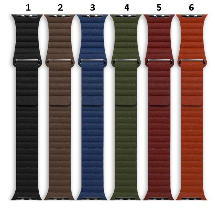 Силиконовый ремешок ISA для Apple Watch 38mm PU Leather