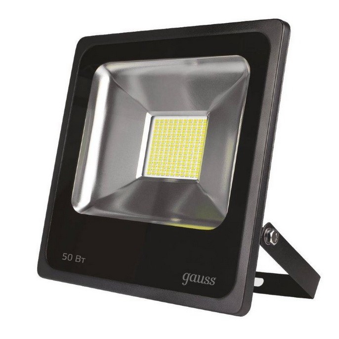 Прожектор светодиодный GAUSS 50W/6500K/IP65 черный